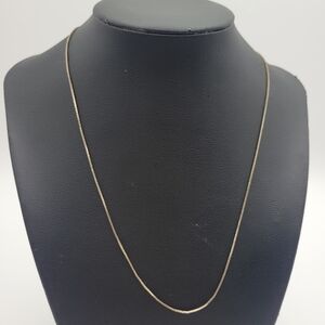 925 Italy Sterling Silver Box Chain Necklace Tarnished Needs Cleaning